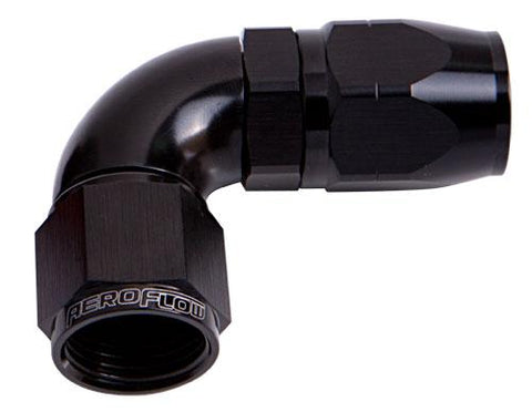 Aeroflow AF553-06BLK Alloy 90 Deg Hose End -6AN Black