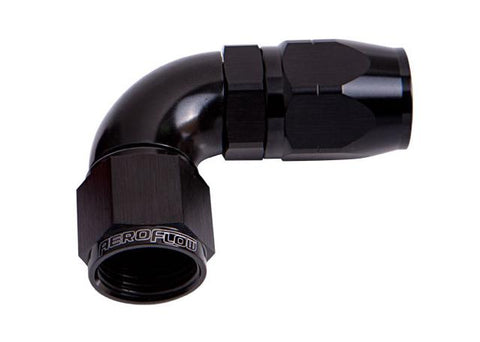 Aeroflow AF553-08-10BLK Stepped 90 Deg Hose End -8 Hose