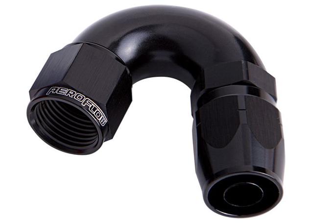 Aeroflow AF555-12-10BLK Stepped 150 Deg Hose End 12 -10AN