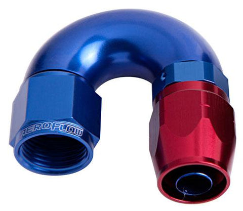 Aeroflow AF556-10 Alloy 180 Deg Hose End -10AN Blue