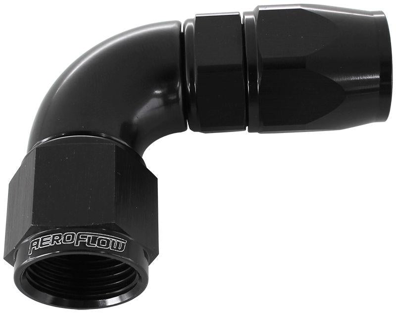 Aeroflow AF573-06DBLK 90 Deg -6AN Full Flow Teflon Hose