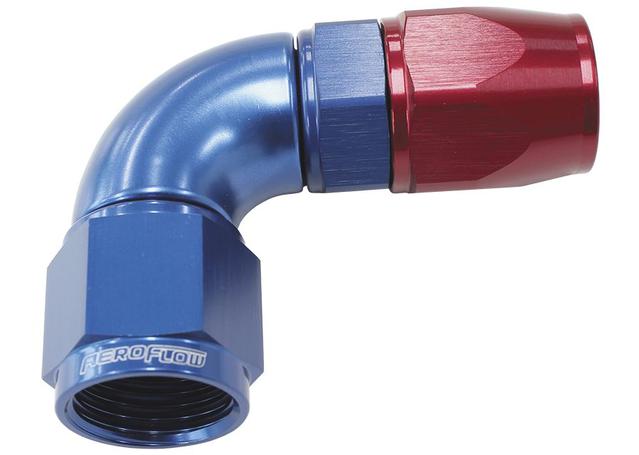Aeroflow AF573-08D 90 Deg -8AN Full Flow Teflon Hose End
