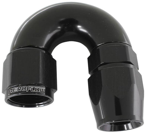 Aeroflow AF576-06DBLK 180 Deg -6AN Full Flow Teflon Hose