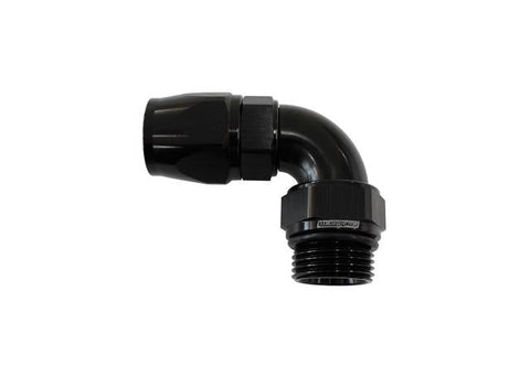 Aeroflow Male -8ORB To -8AN Teflon Full Flow Billet Black