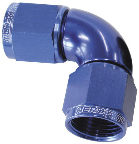 Aeroflow AF583-12 -12AN 90 Deg Swivel Coupler Blue Billet