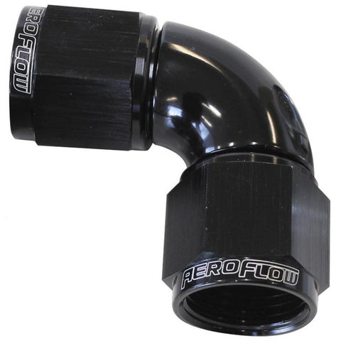 Aeroflow AF583-10BLK -10AN 90 Deg Swivel Coupler Black