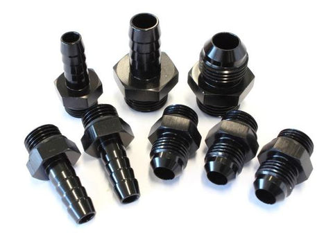 Aeroflow AF59-1016BLK Surge Tank Fitting Kit Barb & AN