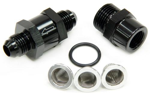 Aeroflow AF608-06BLK -6AN Inline Fuel & Oil Filter Black