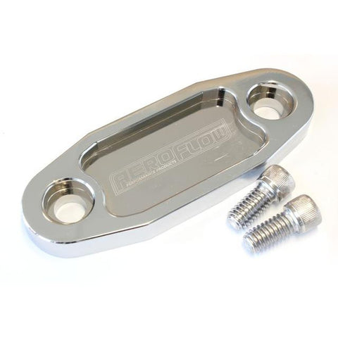 Aeroflow AF64-2020C Billet Fuel Pump Block Off Chrome