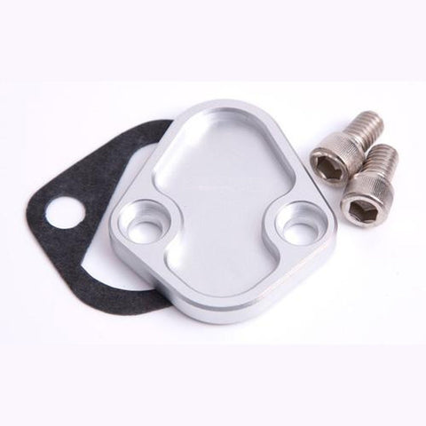 Aeroflow AF64-2027S Billet Fuel Pump Block Off Silver