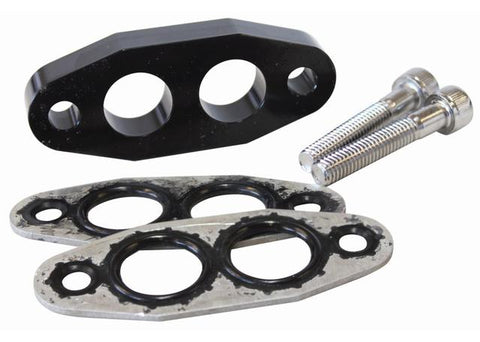 Aeroflow AF64-2184BLK Oil Cooler Adapter Spacer Fits LS