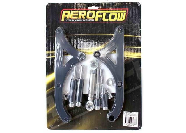 Aeroflow AF64-4033BLK Drivers Side Alternator Bracket Mid