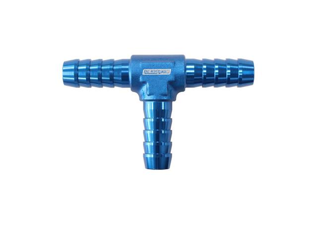 Aeroflow AF64-4201 Aluminium T Piece 4mm / 5/32" Blue Tee