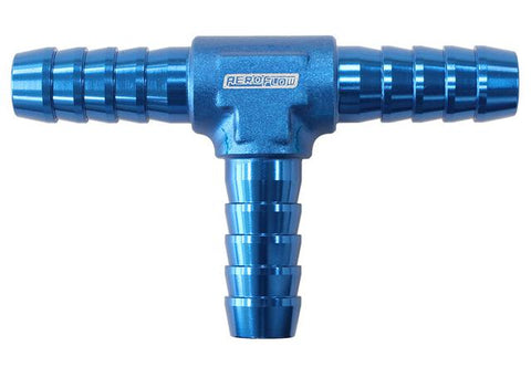 Aeroflow Aluminium T Piece 13mm / 1/2" Blue Tee Piece