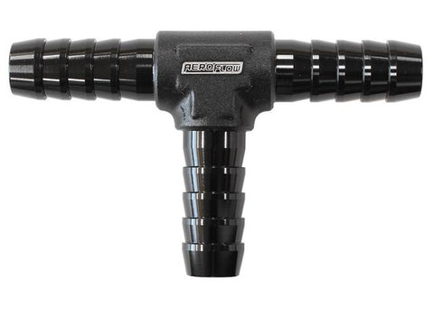 Aeroflow Aluminium T Piece 13mm / 1/2" Black Tee Piece