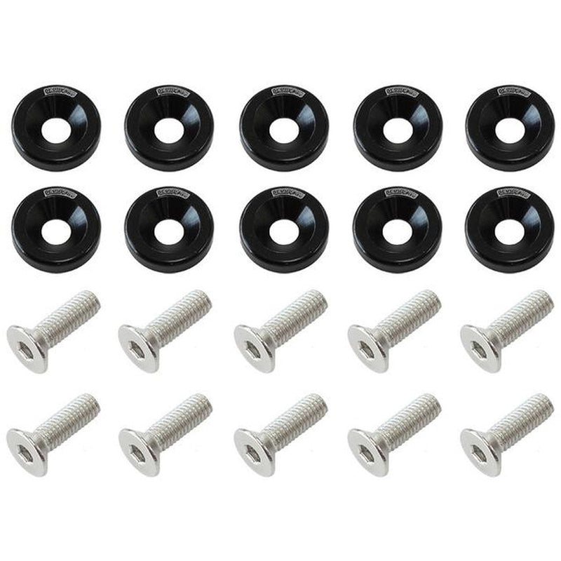 Aeroflow Billet Dress Up / Fender Bolt Black (10 Pack)
