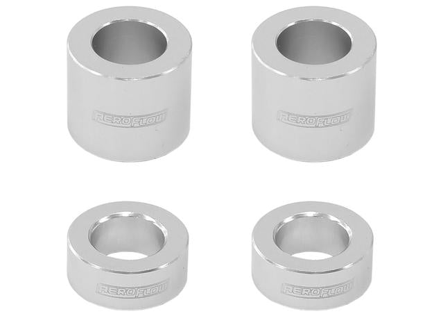 Aeroflow Billet Bolt Spacers Silver M8 5/16" 4 Pack