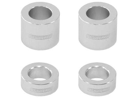 Aeroflow Billet Bolt Spacers Silver M10 3/8" 4 Pack