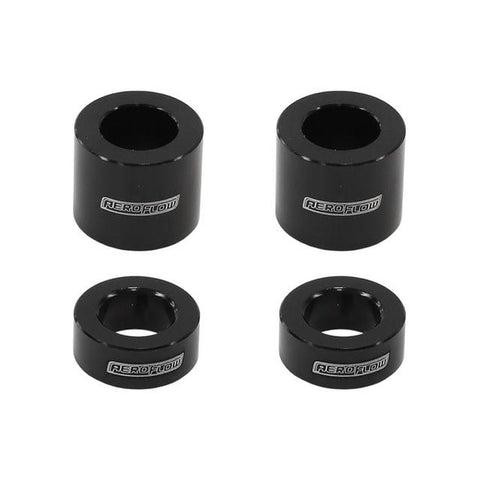 Aeroflow Billet Bolt Spacers Black M10 3/8" 4 Pack