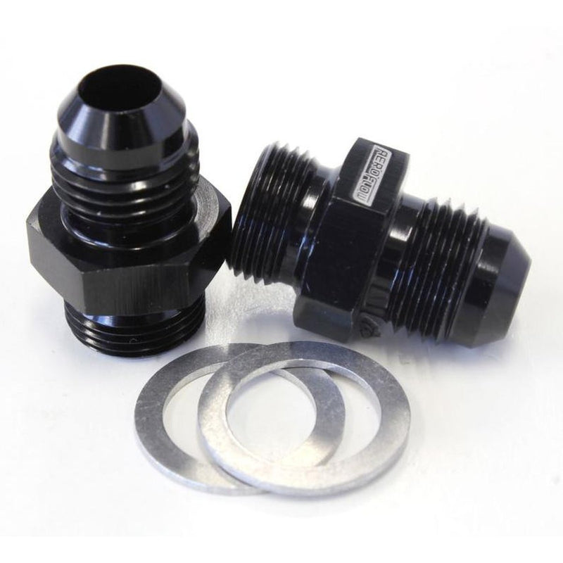 Aeroflow AF701-06BLK Bg / Demon Inlet Fitting -6AN Black