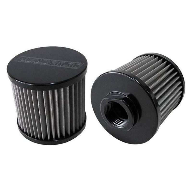 Aeroflow AF77-2001BLK -12AN S/S Billet Breather With