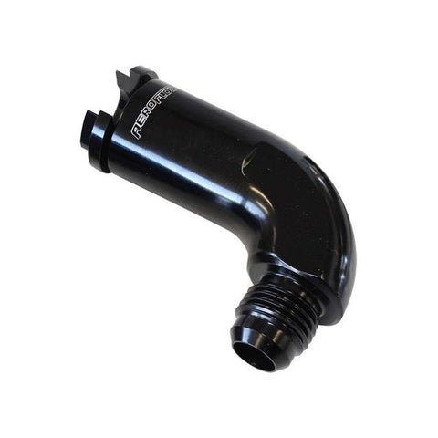 Aeroflow AF803-01BLK 90Deg Push On Fuel Fitting 5/16