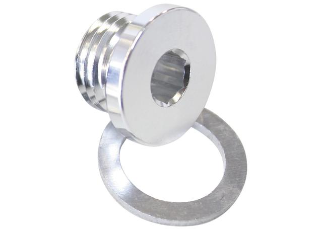 Aeroflow AF814-M16S Metric Port Plug M16 X 1.5 Silver Low