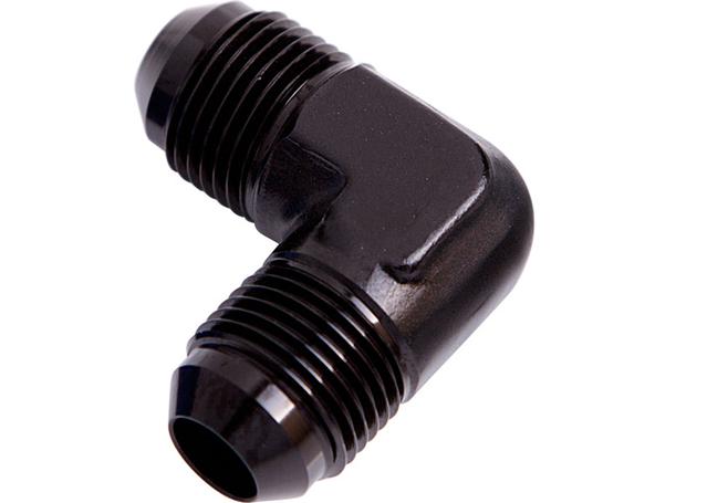 Aeroflow AF821-08BLK Male Flare Union 90Deg -8AN Black