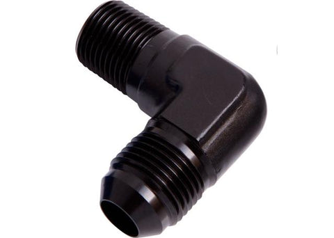 Aeroflow AF822-04-04BLK Male 90Deg 1/4" Npt To -4AN Black