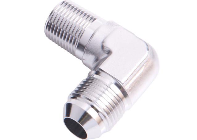 Aeroflow AF822-03S Male 90Deg 1/8" Npt To -3AN Silver
