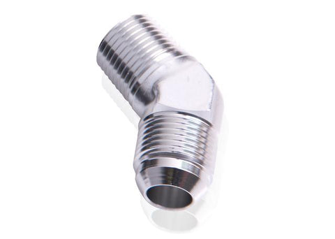 Aeroflow AF823-06-02S Male 45Deg 1/8" Npt To -6AN Silver