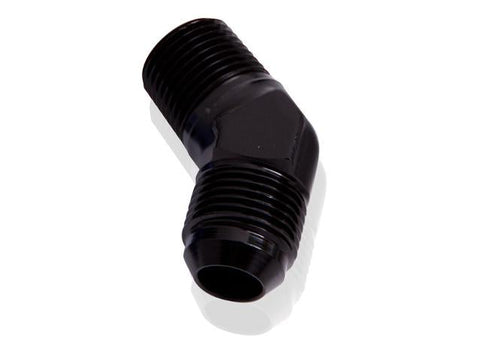 Aeroflow AF823-08-08BLK Male 45Deg 1/2" Npt To -8AN Black