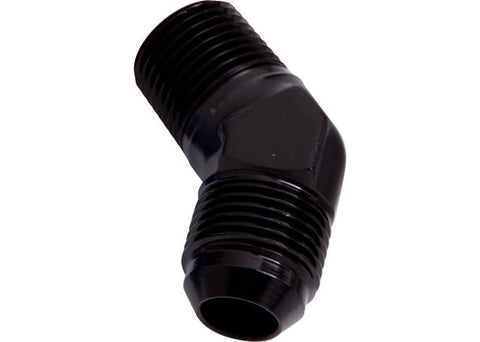Aeroflow AF823-06BLK Male 45Deg 1/4" Npt To -6AN Black