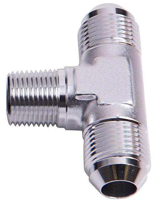 Aeroflow AF825-12S Tee -12AN With 3/4" NPT On Side Silver