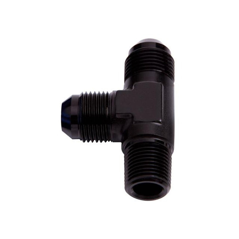Aeroflow AF826-04BLK Tee -4AN With 1/8" NPT On Run Black