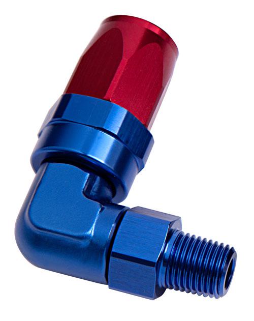 Aeroflow AF829-06-04 Male 1/4" Npt 90Deg To -6AN Blue
