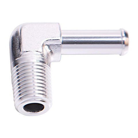 Aeroflow AF842-05S 90Deg 1/8" Npt To 5/16" Barb Silver