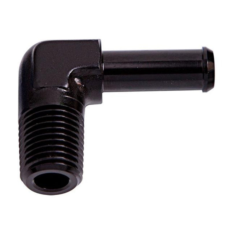 Aeroflow AF842-12BLK 90Deg 3/4" Npt To 3/4" Barb Black