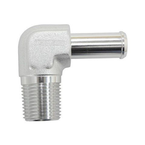 Aeroflow AF842-08ANS Silver 90Deg 3/8" Npt To -8AN Barb