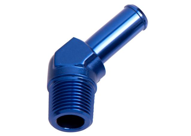 Aeroflow AF845-05 45Deg 1/8" Npt To 5/16" Barb Blue 45Deg