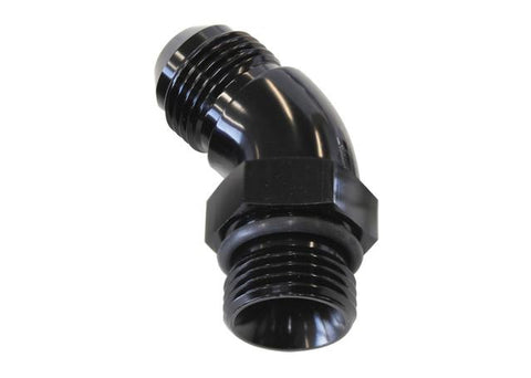 Aeroflow AF902-10-08BLK 45Deg -8ORB To -10AN Complet With