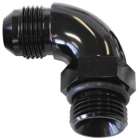 Aeroflow AF903-12BLK 90Deg -12ORB To -12AN Completwith