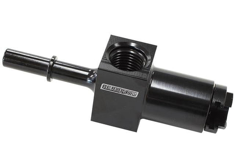 Aeroflow AF905-02BLK 3/8" Female To Male With 1/8" Port