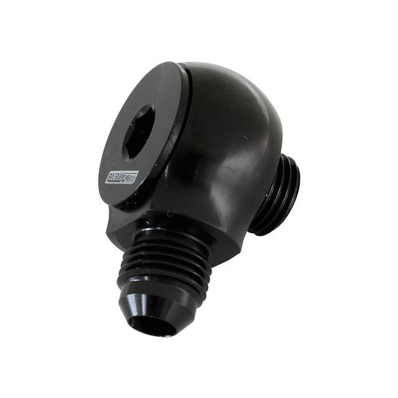 Aeroflow AF909-08-10BLK Slimline -10ORB To -8AN 90Degfor