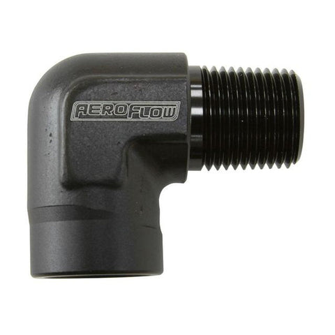 Aeroflow AF914-10BLK 90Deg Female To Male 3/4" Nptblack
