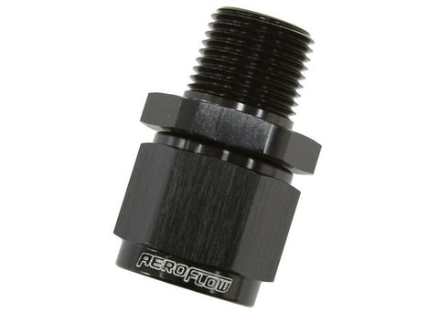 Aeroflow AF916-06-04BLK 1/4" Npt To -6AN Female Nut Black