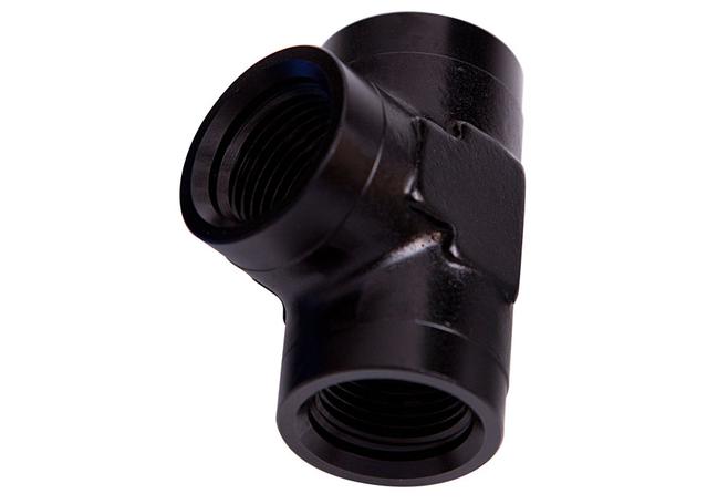 Aeroflow AF917-02BLK Female Pipe Tee 1/8" NPT Black