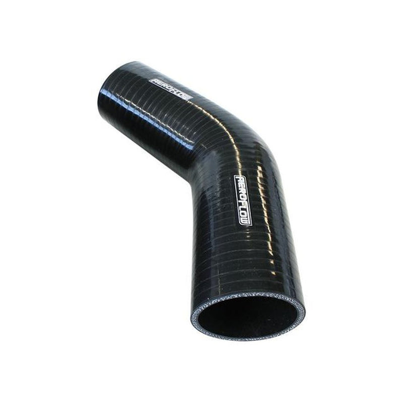 Aeroflow AF9202-350 Silicone Hose 45Deg; Black I.D 3.50"
