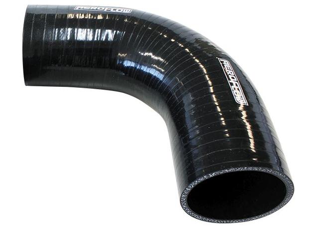 Aeroflow AF9203-050 Silicone Hose 90Deg; Black I.D .50"