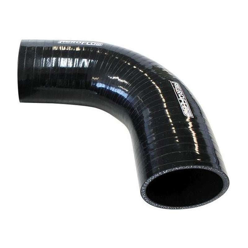Aeroflow AF9203-350 Silicone Hose 90Deg Black ID 3.50"